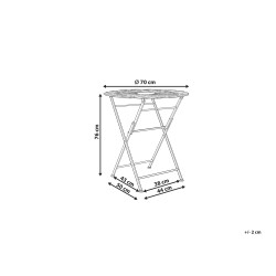 Stolik bistro STIFFE 70 cm 70 cm Metal Biały