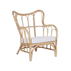 Zestaw ogrodowy ze stolikiem dla 4 osób BRINDISI Rattan Naturalny