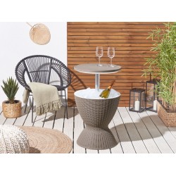 Barek ogrodowy AISA 49 cm 49 cm Imitacja drewna Beżowoszary