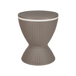 Barek ogrodowy AISA 49 cm 49 cm Imitacja drewna Beżowoszary