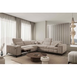 Ecksofa Ballagio III Mix mit Schlaffunktion und Relaxfunktion | Höchste Qualität Geflecht, Spring 1110