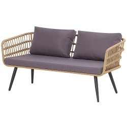 Zestaw ogrodowy ze stolikiem dla 4 osób FOBELLO Technorattan Beżowy