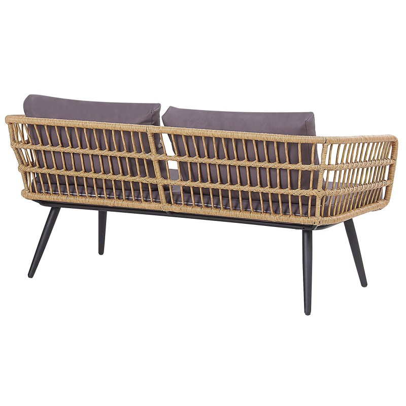 Zestaw ogrodowy ze stolikiem dla 4 osób FOBELLO Technorattan Beżowy