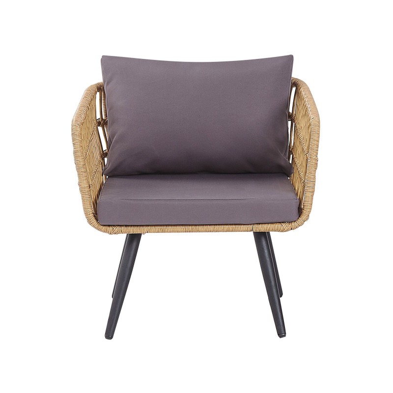 Zestaw ogrodowy ze stolikiem dla 4 osób FOBELLO Technorattan Beżowy