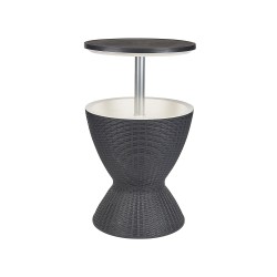 Barek ogrodowy AISA 49 cm 49 cm Imitacja drewna Czarny