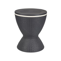 Barek ogrodowy AISA 49 cm 49 cm Imitacja drewna Czarny