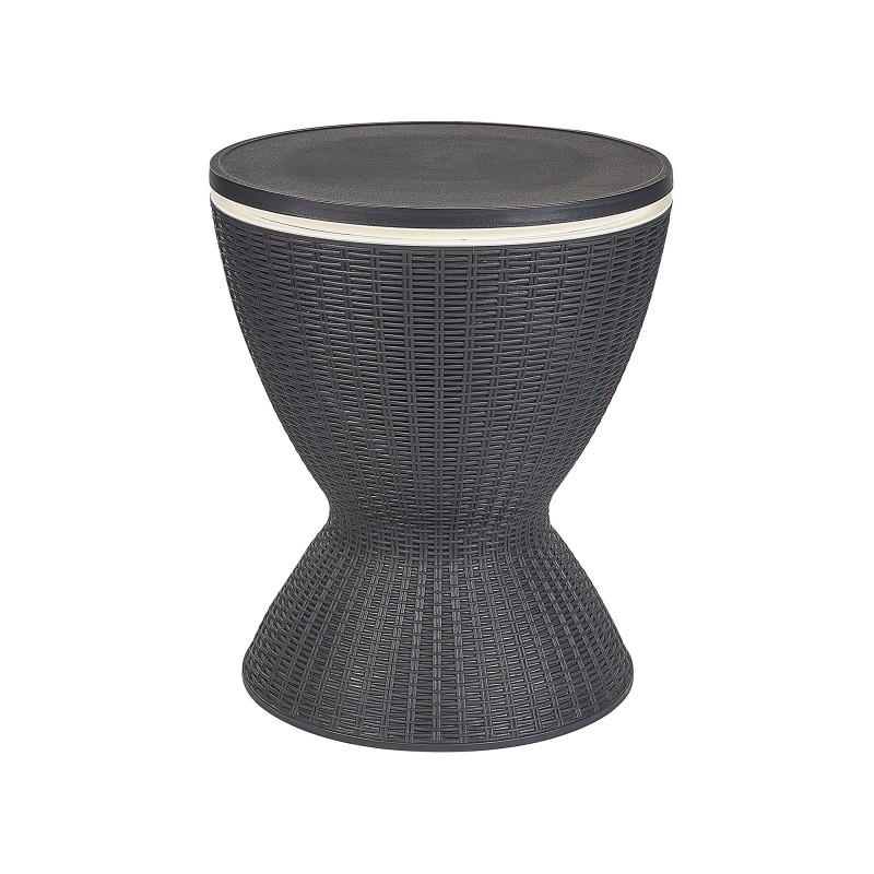 Barek ogrodowy AISA 49 cm 49 cm Imitacja drewna Czarny