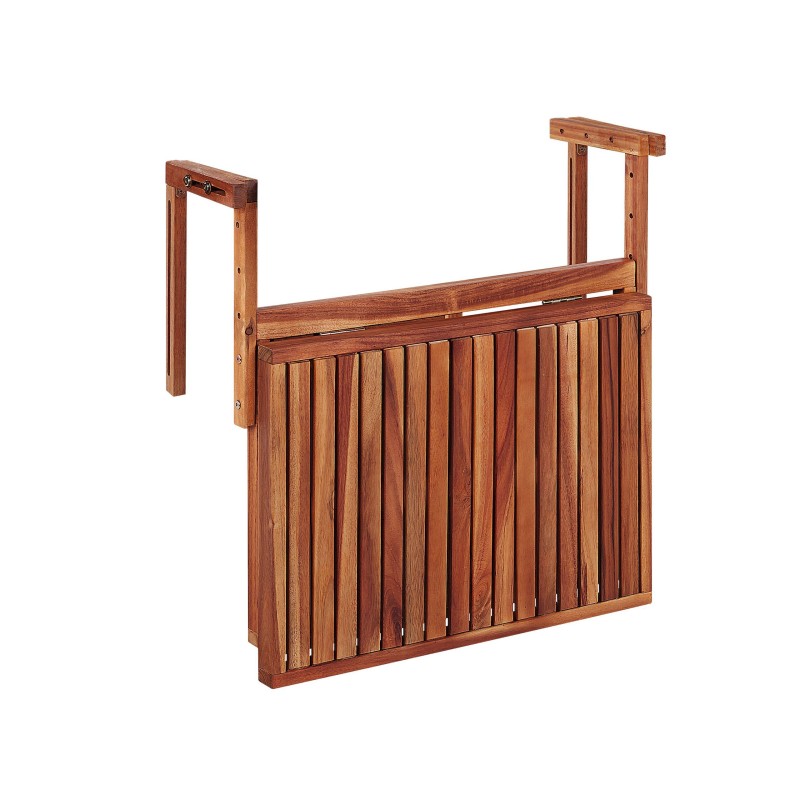 Stolik balkonowy UDINE 70 cm 69 cm Drewno akacjowe Brązowy