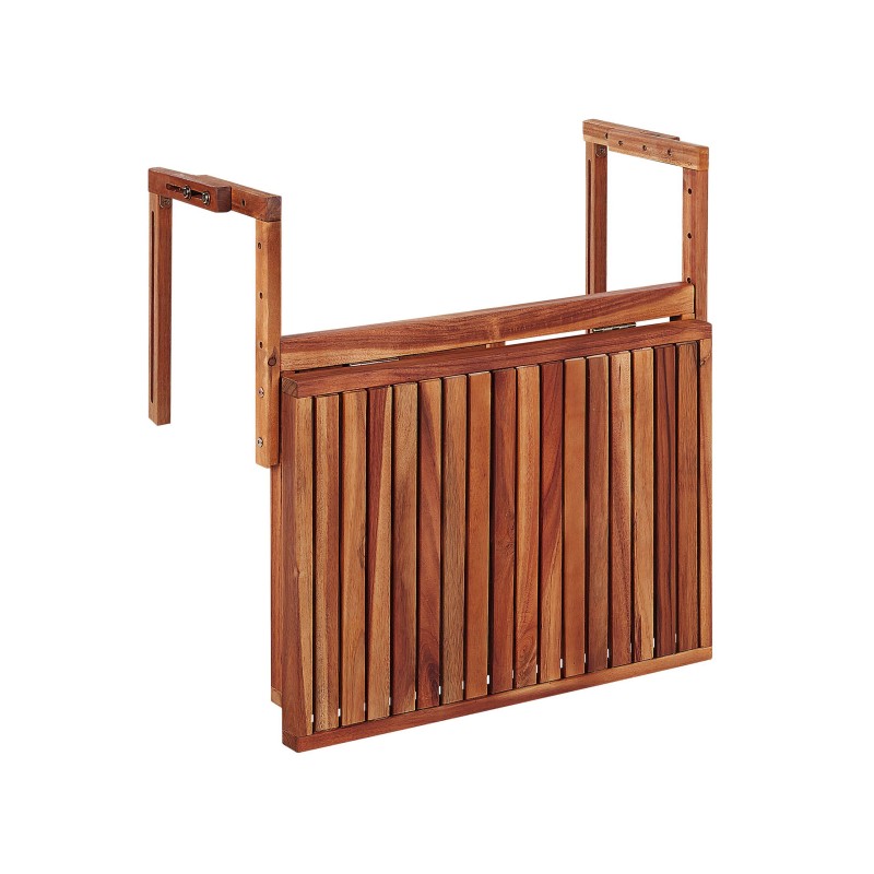 Stolik balkonowy UDINE 70 cm 69 cm Drewno akacjowe Brązowy