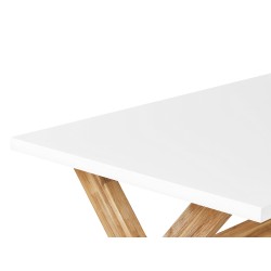 Ławka ogrodowa OLBIA 200 cm Beton Biały