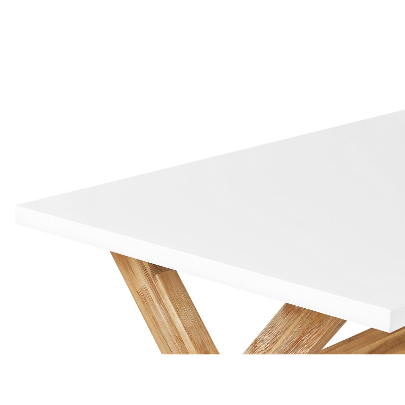 Ławka ogrodowa OLBIA 200 cm Beton Biały