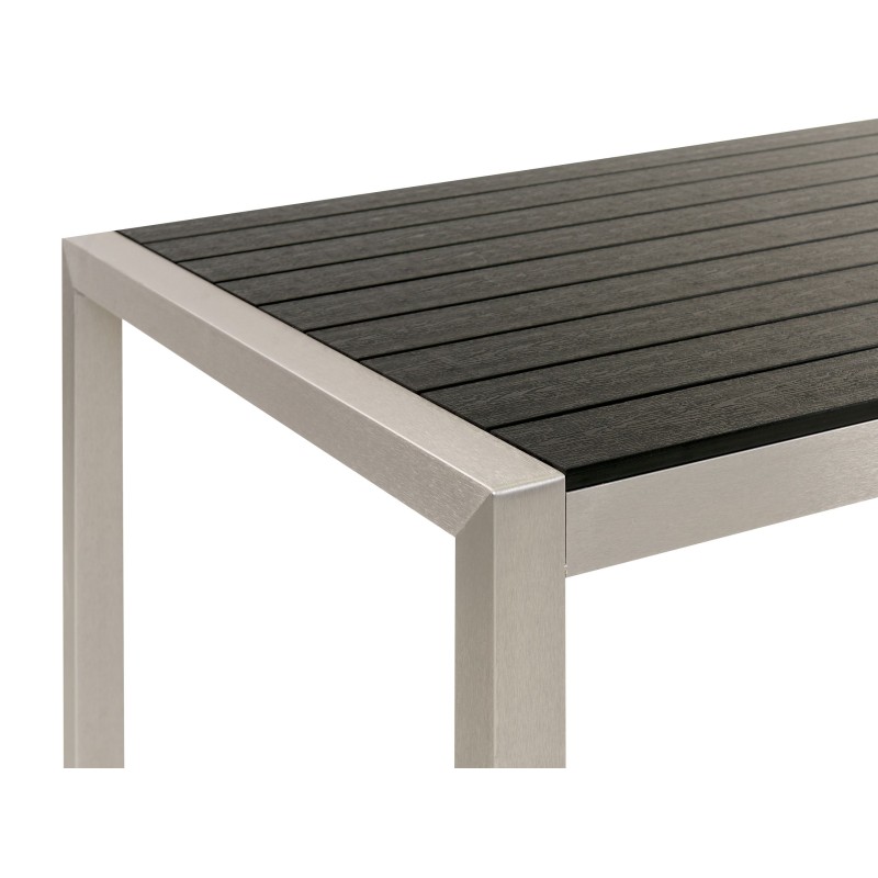 Stół ogrodowy VERNIO 180 cm 90 cm Metal Czarny/ srebrny