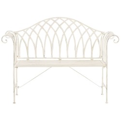 Ławka ogrodowa MILAZZO 130 cm Metal Biały