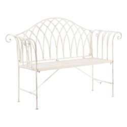 Ławka ogrodowa MILAZZO 130 cm Metal Biały
