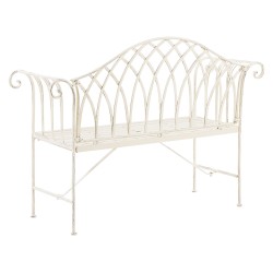 Ławka ogrodowa MILAZZO 130 cm Metal Biały