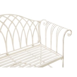 Ławka ogrodowa MILAZZO 130 cm Metal Biały