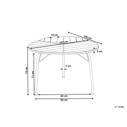 Stół ogrodowy VARENNA 106 cm 103 cm Drewno akacjowe Brązowy