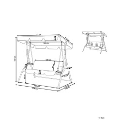 Huśtawka ogrodowa CHAPLIN Metal Zielony
