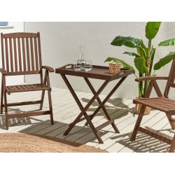 Stolik ogrodowy drewno akacjowe ciemne AMANTEA