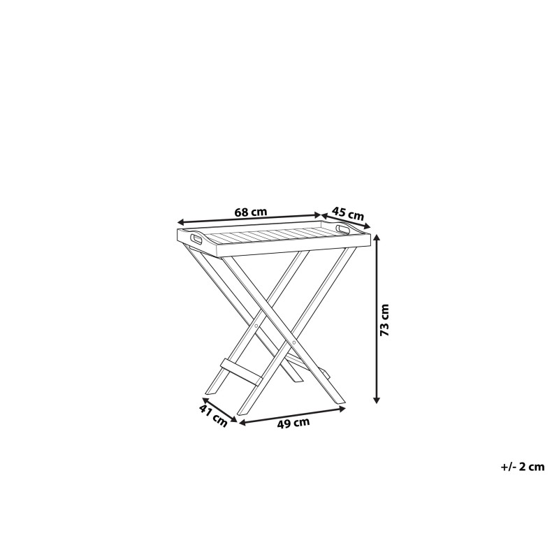 Stolik ogrodowy drewno akacjowe ciemne AMANTEA