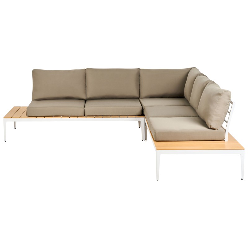 Narożnik ogrodowy ze stolikiem dla 5 osób POSITANO Szary