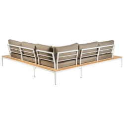 Narożnik ogrodowy ze stolikiem dla 5 osób POSITANO Szary