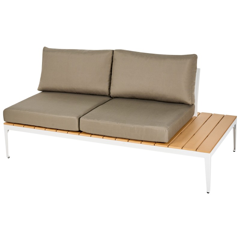 Narożnik ogrodowy ze stolikiem dla 5 osób POSITANO Szary