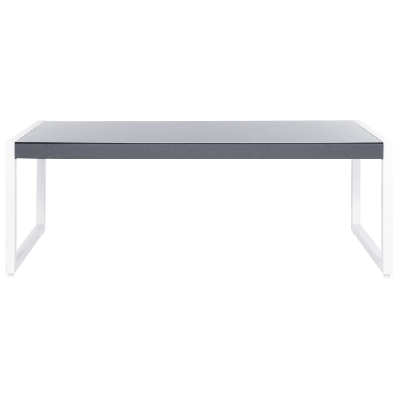 Stół ogrodowy BACOLI 210 cm 90 cm Szkło Złamana biel