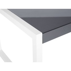 Stół ogrodowy BACOLI 210 cm 90 cm Szkło Złamana biel