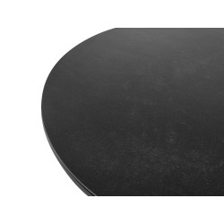 Stół ogrodowy OLMETTO 83 cm 110 cm Szkło Czarny