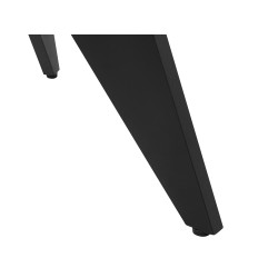 Stół ogrodowy OLMETTO 83 cm 110 cm Szkło Czarny