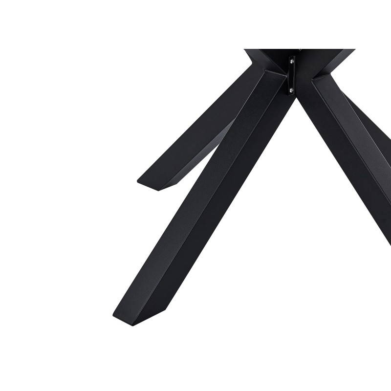 Stół ogrodowy MALETTO 120 cm 120 cm Szkło Czarny