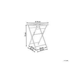 Stolik bistro SCARIO 70 cm 70 cm Metal Czerwony