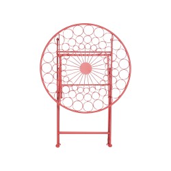 Stolik bistro SCARIO 70 cm 70 cm Metal Czerwony