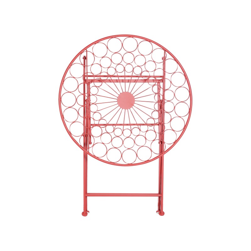 Stolik bistro SCARIO 70 cm 70 cm Metal Czerwony