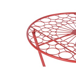 Stolik bistro SCARIO 70 cm 70 cm Metal Czerwony