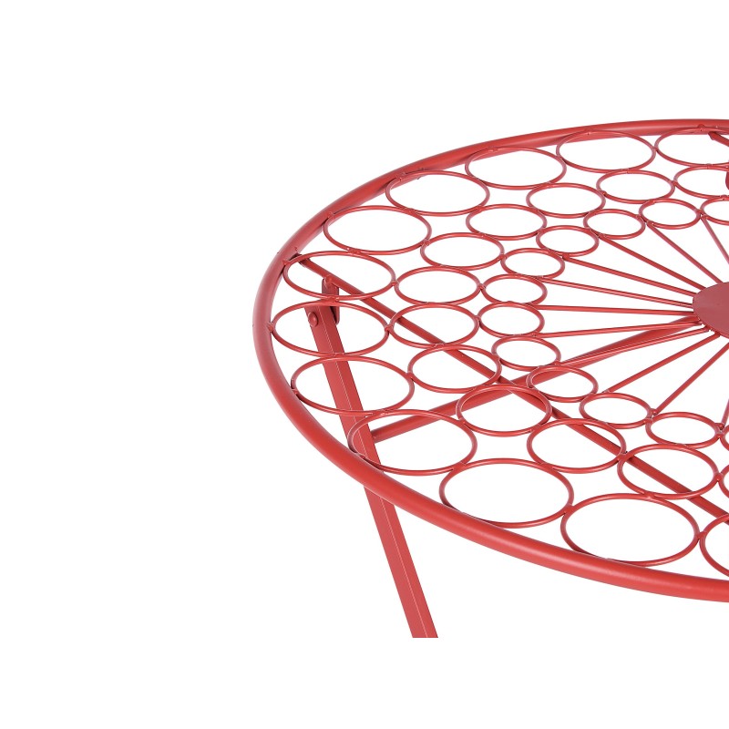 Stolik bistro SCARIO 70 cm 70 cm Metal Czerwony