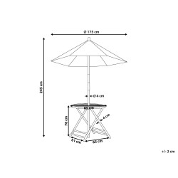 Stolik bistro MOLISE 85 cm 85 cm Drewno bambusowe Jasnobrązowy