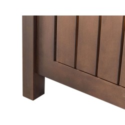 Ławka ogrodowa SOVANA 120 cm ze schowkiem Drewno akacjowe Ciemnobrązowy