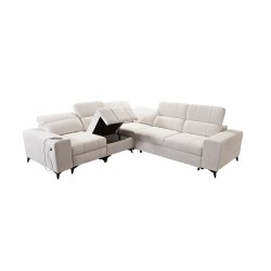 Ballagio III Mix corner sofa with sleeping and relaxation function | Highest quality Woven Fabric, Spring 1108