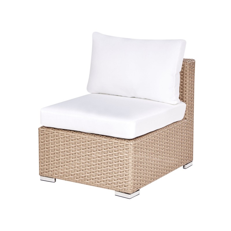 Zestaw ogrodowy ze stolikiem dla 8 osób XXL Prawostronny Modułowy Technorattan Piaskowy