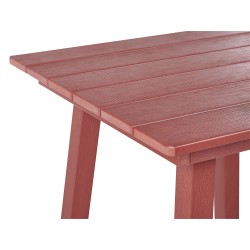 Stolik ogrodowy barowy ADIRONDACK 60 cm 59 cm Materiał syntetyczny Czerwony