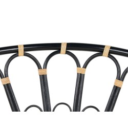 Zestaw 2 łóżek ogrodowych ROSSANO Rattan Czarny