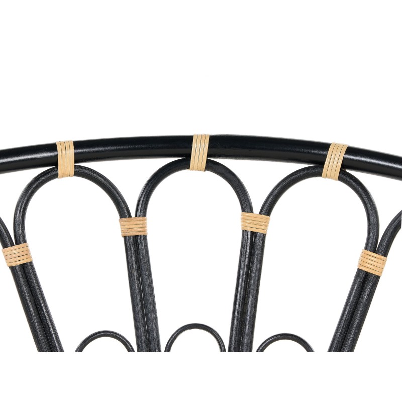 Zestaw 2 łóżek ogrodowych ROSSANO Rattan Czarny