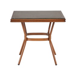 Stół ogrodowy CASPRI II 80 cm 80 cm Szkło Szary