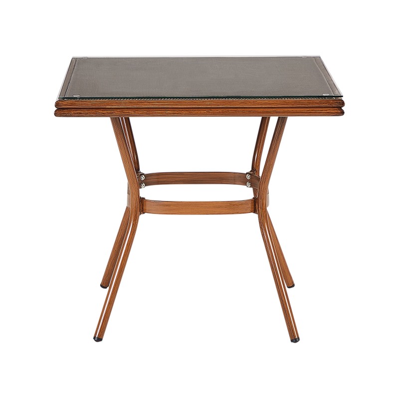 Stół ogrodowy CASPRI II 80 cm 80 cm Szkło Szary