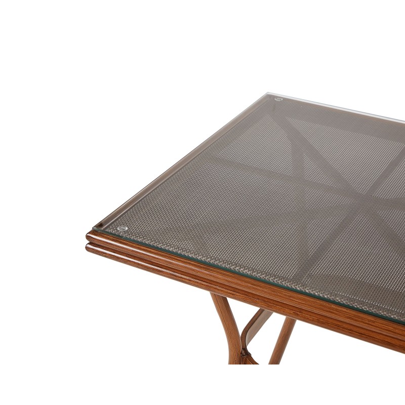 Stół ogrodowy CASPRI II 80 cm 80 cm Szkło Szary