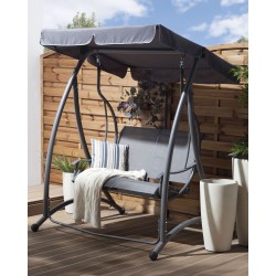 Huśtawka ogrodowa TESERO Metal Szary