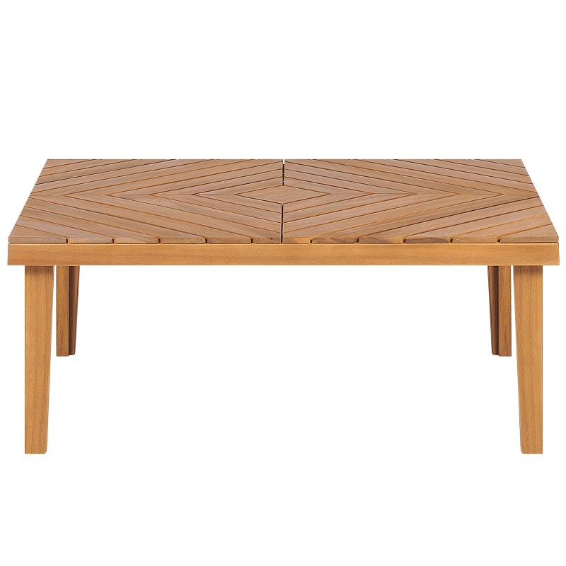 Narożnik ogrodowy ze stolikiem dla 4 osób BARATTI Lewostronny Drewno akacjowe Brązowy