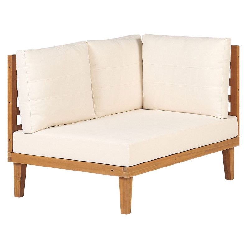 Narożnik ogrodowy ze stolikiem dla 4 osób BARATTI Lewostronny Drewno akacjowe Brązowy